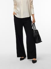 VERO MODA Wide Leg Tie Waist Trousers - Image 1 of 4