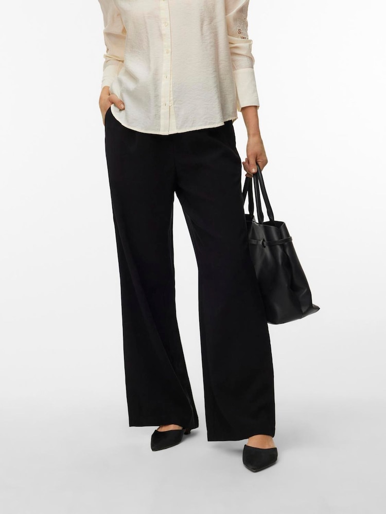 VERO MODA Wide Leg Tie Waist Trousers - Image 1 of 4