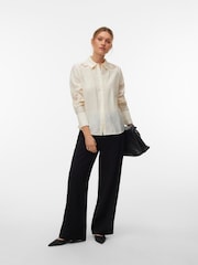 VERO MODA Wide Leg Tie Waist Trousers - Image 3 of 4