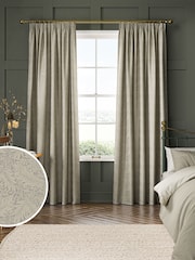William Morris At Home Grey Larkspur Woven Made to Measure Curtains - Image 1 of 9