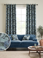 William Morris At Home Indigo Blue Acanthus Made to Measure Curtains - Image 1 of 9