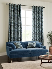 William Morris At Home Indigo Blue Acanthus Made to Measure Curtains - Image 2 of 9