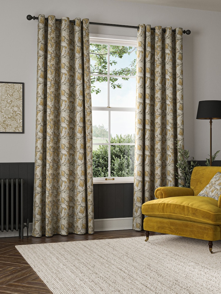 William Morris At Home Flint Grey Acanthus Made to Measure 100% Cotton Curtains - Image 2 of 9