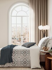 Bedeck of Belfast Blue Nena Quilted Throw - Image 1 of 4