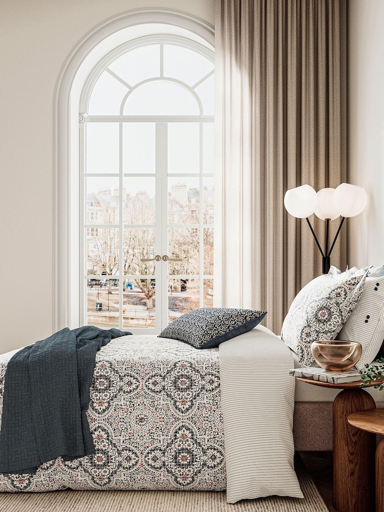 Bedeck of Belfast Blue Nena Quilted Throw - Image 1 of 4