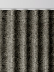 William Morris At Home Iron Grey Marigold Velvet Made to Measure Curtains - Image 8 of 9
