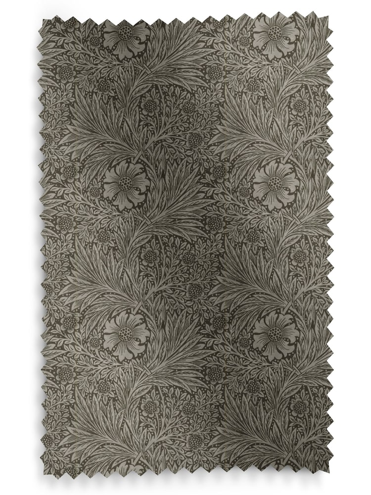 William Morris At Home Iron Grey Marigold Velvet Made to Measure Curtains - Image 9 of 9