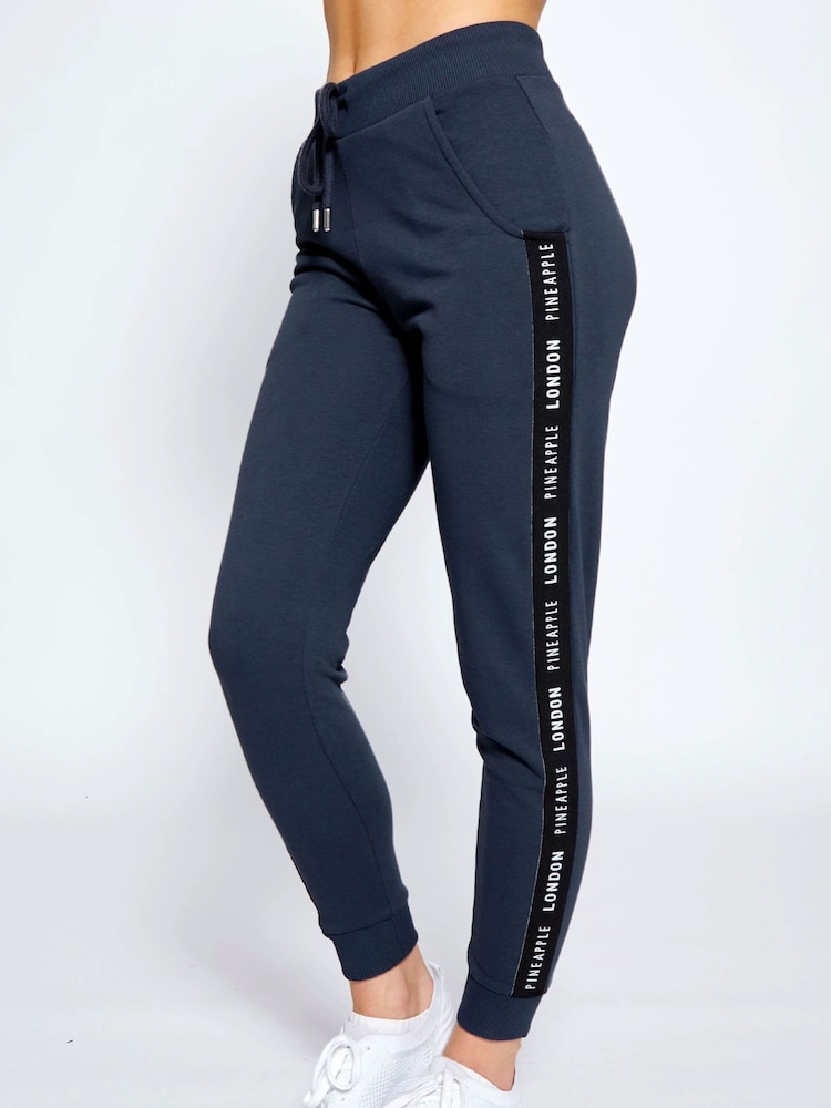 Pineapple Charcoal Grey 100% Cotton Exclusive Jacquard Joggers - Image 1 of 4