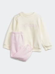 adidas Pink/Yellow Sportswear Essentials Lineage Jogger Set - Image 1 of 6