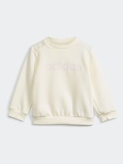 adidas Pink/Yellow Sportswear Essentials Lineage Jogger Set - Image 2 of 6