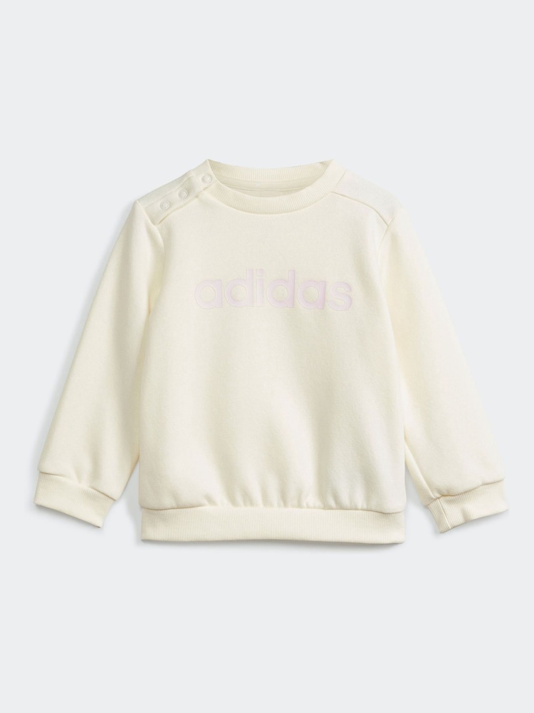 adidas Pink/Yellow Sportswear Essentials Lineage Jogger Set - Image 2 of 6