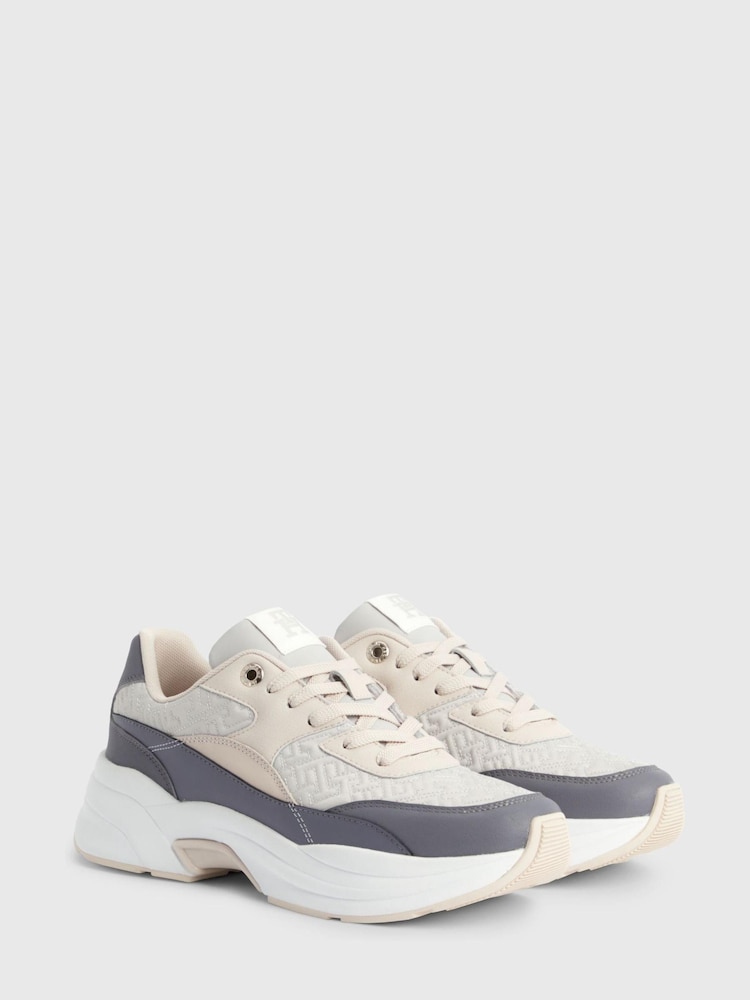 Tommy Hilfiger Grey Chunky Sole Sneakers - Image 1 of 4
