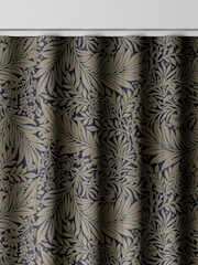 William Morris At Home Indigo Blue Larkspur Woven Made to Measure Curtains - Image 7 of 9