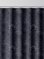 William Morris At Home Indigo Blue Marigold Velvet Made to Measure Curtains - Image 8 of 9