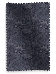 William Morris At Home Indigo Blue Marigold Velvet Made to Measure Curtains - Image 9 of 9