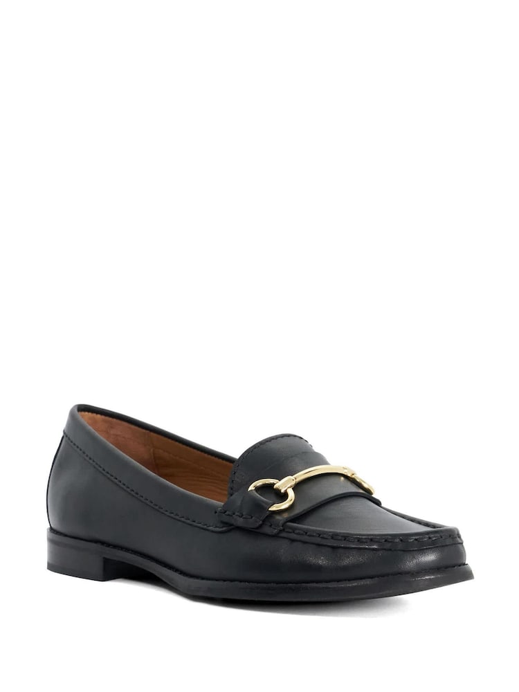 Dune London Black Wide Fit Glenny Loafers - Image 2 of 4