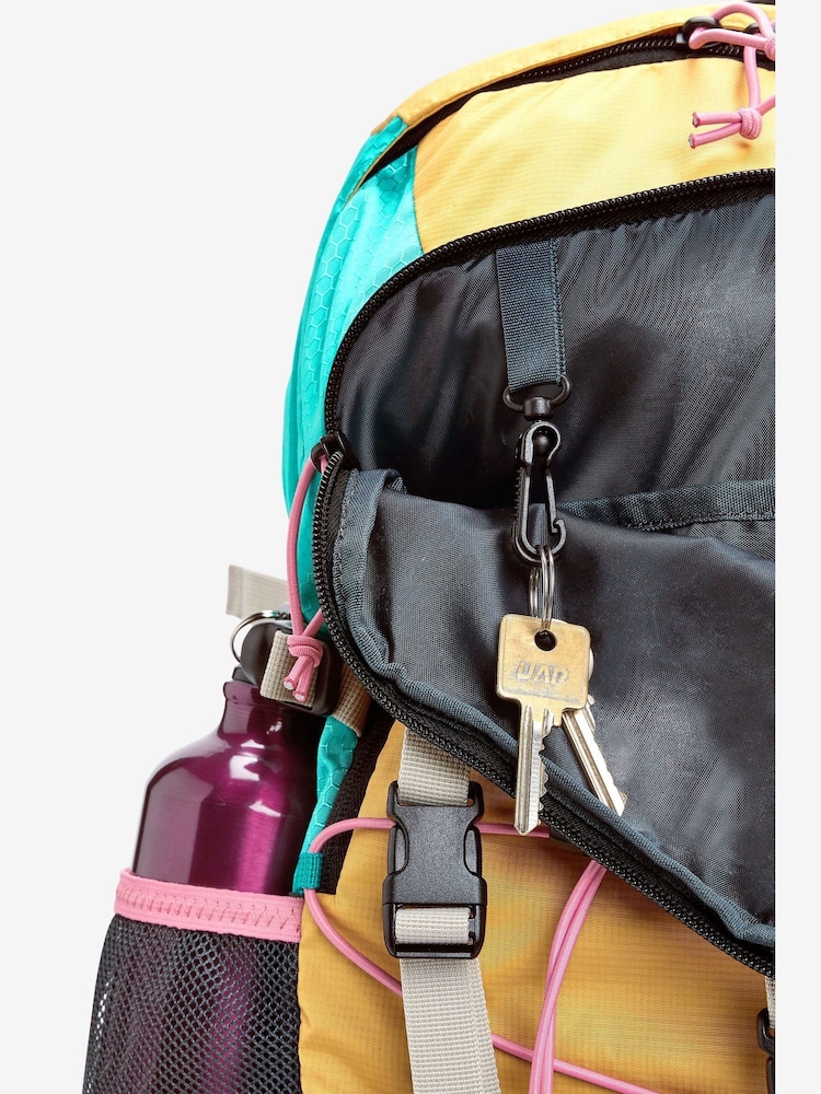 Orange Colourblock Next Active Sports 30L Hiking Bag With Waterproof Cover - Image 7 of 12
