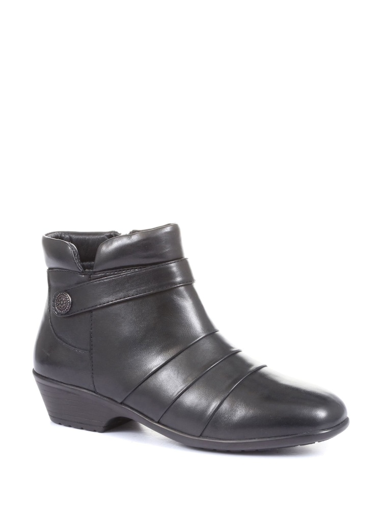 Pavers Black Womens Leather Ladies Ankle Boots - Image 2 of 5 Pavers Black Womens Leather Ladies Ankle Boots - Image 2 of 5
