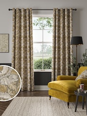 William Morris At Home Flint Grey Acanthus Velvet Made to Measure Curtains - Image 1 of 9
