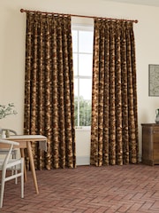 William Morris At Home Natural Strawberry Thief Velvet Made to Measure Curtains - Image 2 of 9