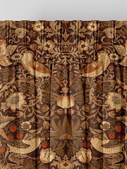 William Morris At Home Natural Strawberry Thief Velvet Made to Measure Curtains - Image 5 of 9