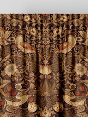 William Morris At Home Natural Strawberry Thief Velvet Made to Measure Curtains - Image 6 of 9