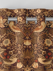 William Morris At Home Natural Strawberry Thief Velvet Made to Measure Curtains - Image 7 of 9