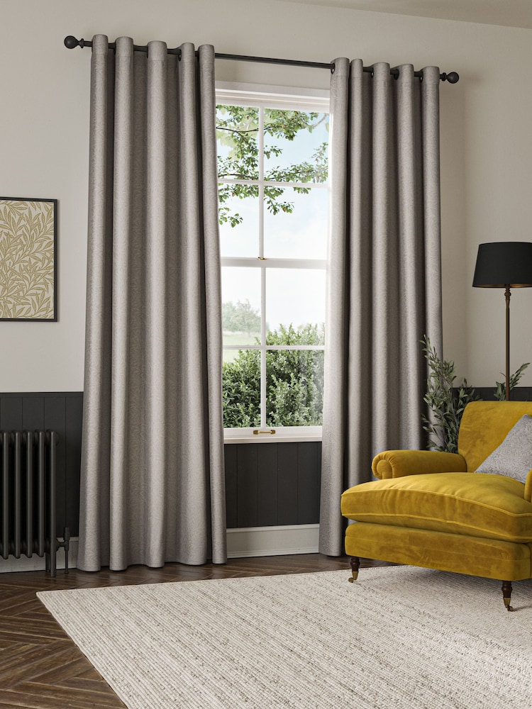 William Morris At Home Iron Grey Willow Woven Made to Measure Curtains - Image 2 of 5