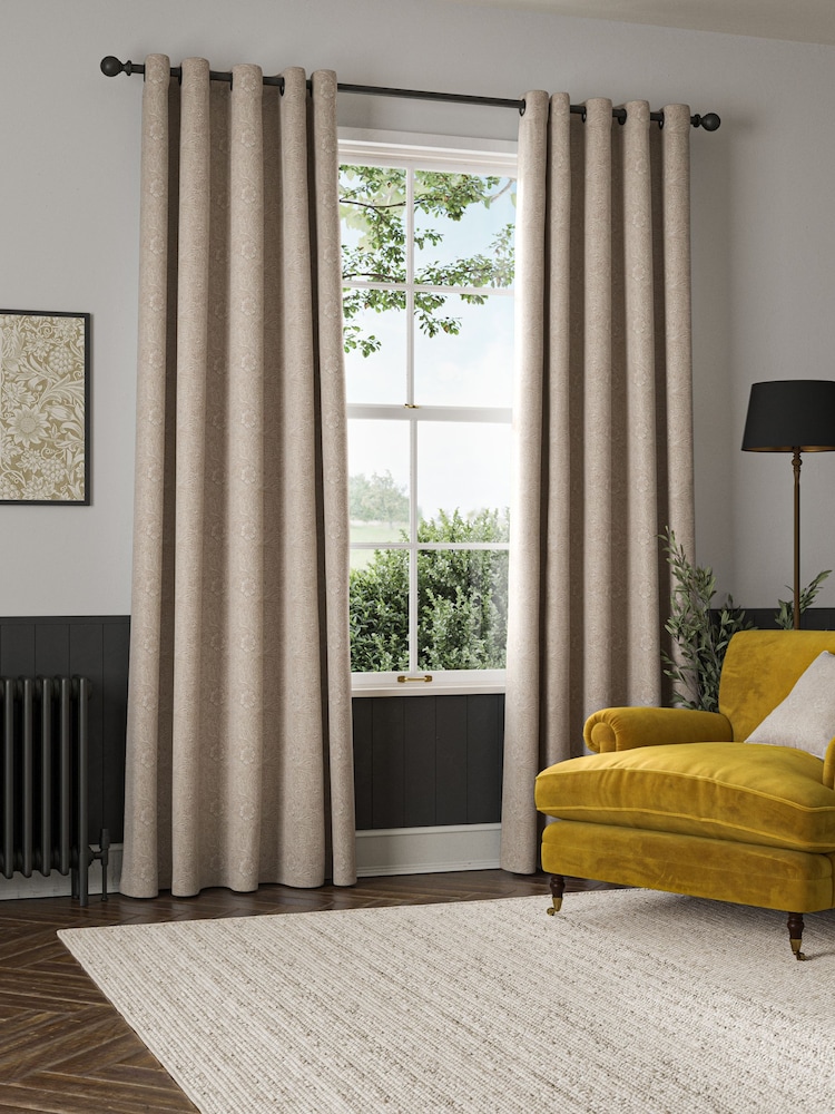 William Morris At Home Natural Marigold Woven Made to Measure Curtains - Image 2 of 5
