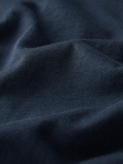Navy Blue 100% Cotton Relaxed Capped Sleeve Tunic Dress - Image 5 of 5