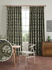 William Morris At Home Green African Marigold Velvet Made to Measure Curtains - Image 1 of 9