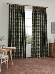 William Morris At Home Green African Marigold Velvet Made to Measure Curtains - Image 2 of 9