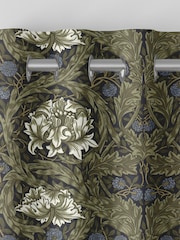 William Morris At Home Green African Marigold Velvet Made to Measure Curtains - Image 7 of 9