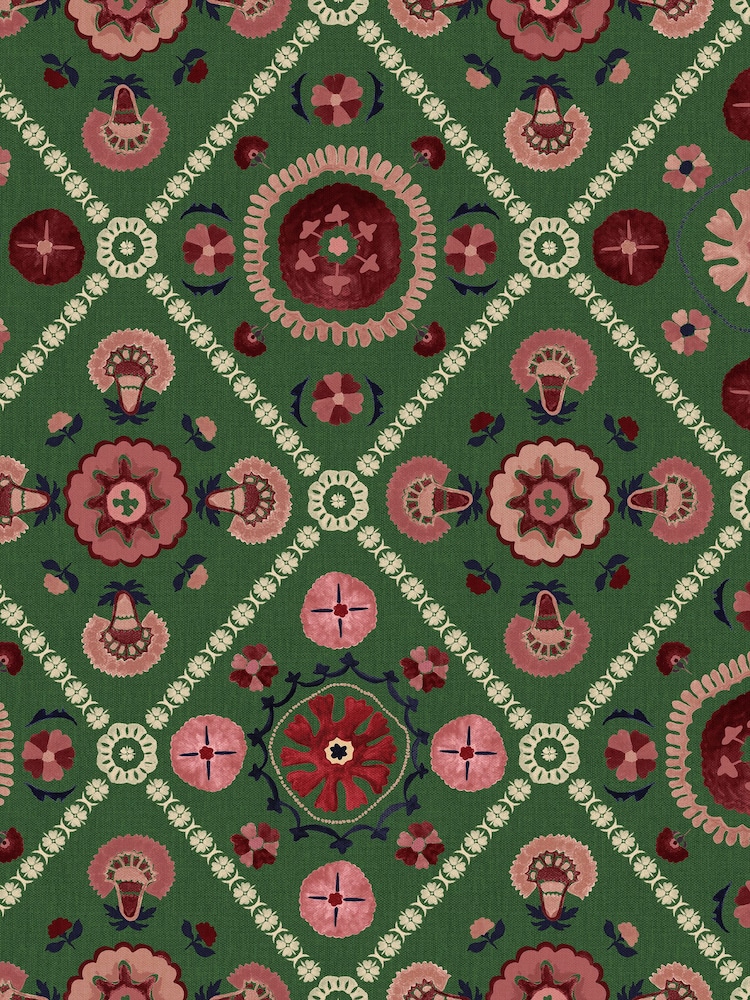 Buy Joules Green Festival Floral Trellis 10M Wallpaper from the Next UK ...