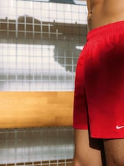 Nike Red 5 Inch Essential Volley Swim Shorts - Image 3 of 5