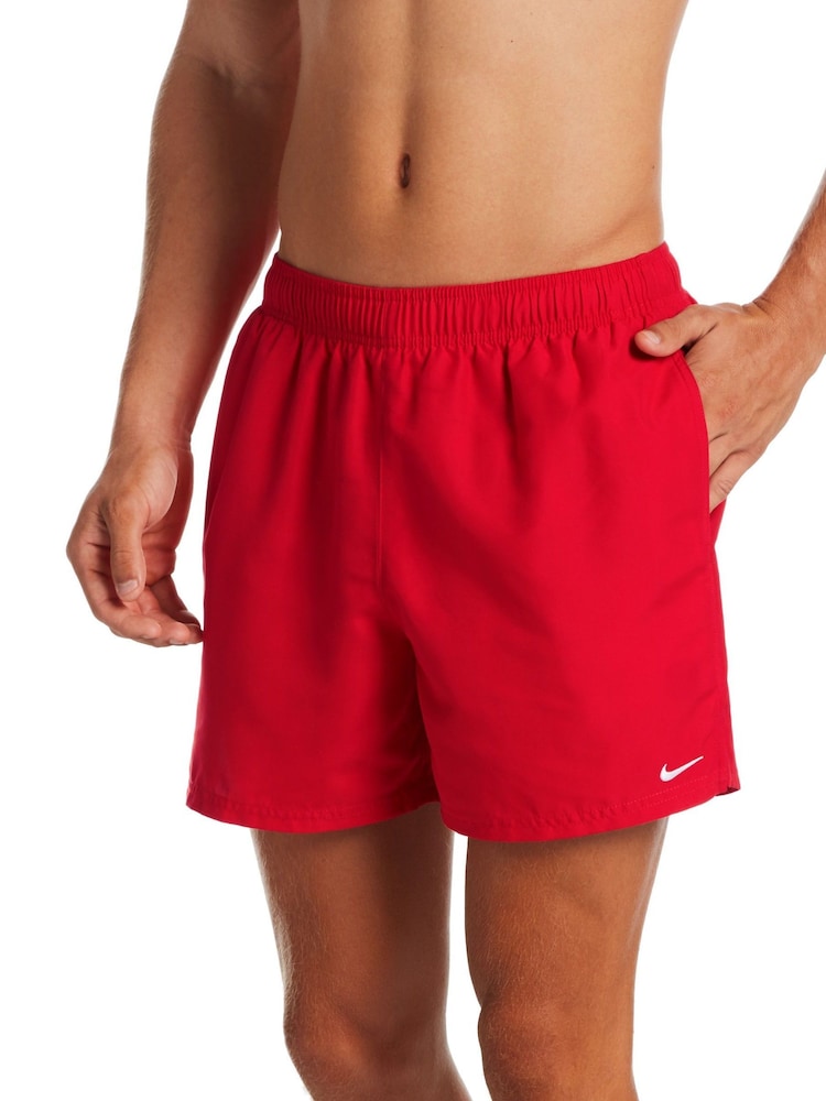 Nike Red 5 Inch Essential Volley Swim Shorts - Image 4 of 6