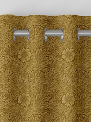 William Morris At Home Ochre Yellow Marigold Velvet Made to Measure Curtains - Image 7 of 9