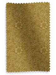 William Morris At Home Ochre Yellow Marigold Velvet Made to Measure Curtains - Image 9 of 9