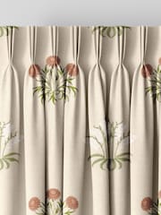 William Morris At Home Natural Lily Flower Embroidery Made to Measure Curtains - Image 5 of 9
