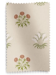 William Morris At Home Natural Lily Flower Embroidery Made to Measure Curtains - Image 9 of 9
