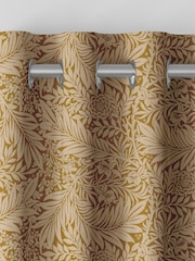 William Morris At Home Ochre Yellow Larkspur Woven Made to Measure Curtains - Image 7 of 9