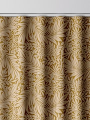 William Morris At Home Ochre Yellow Larkspur Woven Made to Measure Curtains - Image 8 of 9