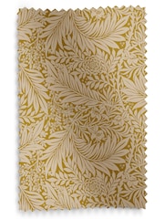 William Morris At Home Ochre Yellow Larkspur Woven Made to Measure Curtains - Image 9 of 9