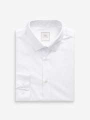 Blanc - Slim Fit (Slim Fit) - Chemises à simple poignet d'entretien facile 2 Pack - Image 6 de 8