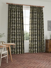 William Morris At Home Green African Marigold Made to Measure 100% Cotton Curtains - Image 2 of 9