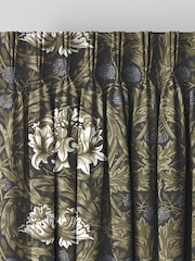 William Morris At Home Green African Marigold Made to Measure 100% Cotton Curtains - Image 5 of 9