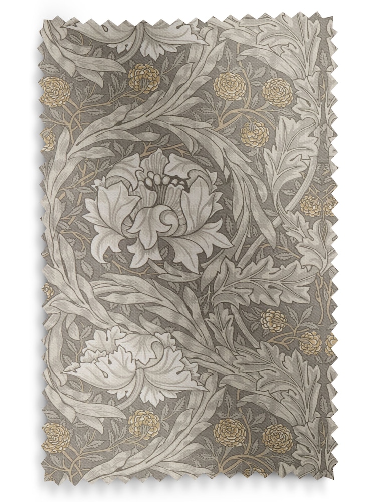 William Morris At Home Grey African Marigold Made to Measure 100% Cotton Curtains - Image 9 of 9