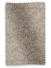 William Morris At Home Natural Strawberry Thief Woven Made to Measure Curtains - Image 9 of 9