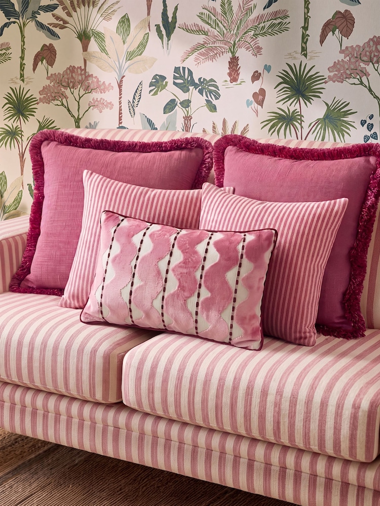 Set of 5 Pink Cushions with Inserts - Image 1 of 3 Set of 5 Pink Cushions with Inserts - Image 1 of 3