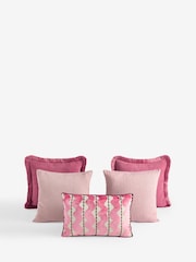Set of 5 Pink Cushions with Inserts - Image 3 of 3